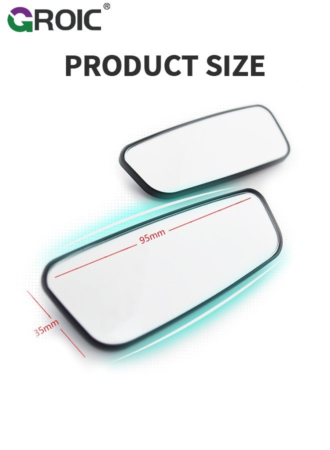 2 Packs Blind Spot Mirror for Car, Blind spot Mirrors Parking aid Mirror for Cars, Paste in Type Rotatable Wide Angle Convex Mirror,Universal Automotive Exterior Accessories