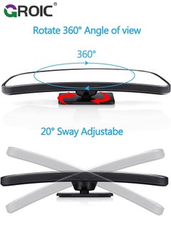 GROIC 2 Packs Blind Spot Mirror for Car, Blind spot Mirrors Parking aid Mirror for Cars, Paste in Type Rotatable Wide Angle Convex Mirror,Universal Automotive Exterior Accessories  - Image 4