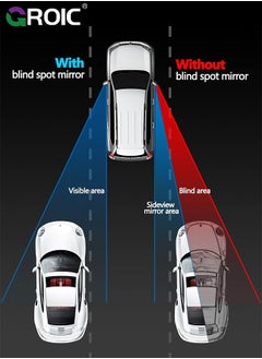 GROIC 2 Packs Blind Spot Mirror for Car, Blind spot Mirrors Parking aid Mirror for Cars, Paste in Type Rotatable Wide Angle Convex Mirror,Universal Automotive Exterior Accessories  - Image 3