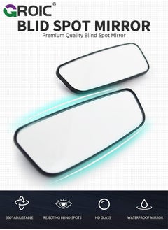 GROIC 2 Packs Blind Spot Mirror for Car, Blind spot Mirrors Parking aid Mirror for Cars, Paste in Type Rotatable Wide Angle Convex Mirror,Universal Automotive Exterior Accessories  - Image 2