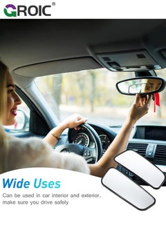 GROIC 2 Packs Blind Spot Mirror for Car, Blind spot Mirrors Parking aid Mirror for Cars, Paste in Type Rotatable Wide Angle Convex Mirror,Universal Automotive Exterior Accessories  - Image 5