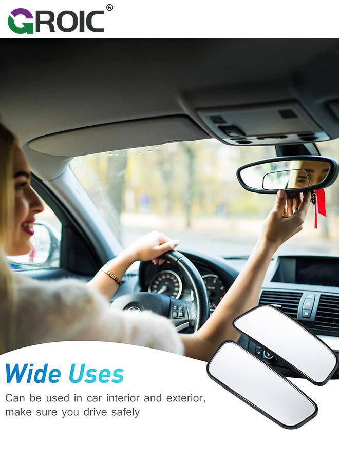 GROIC 2 Packs Blind Spot Mirror for Car, Blind spot Mirrors Parking aid Mirror for Cars, Paste in Type Rotatable Wide Angle Convex Mirror,Universal Automotive Exterior Accessories  - Image 5