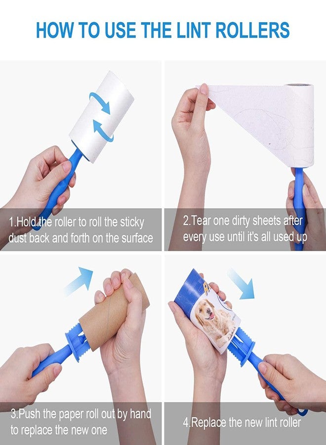BESTOTTAM Lint Roller; 1 Roller + 5 Refill Rolls (30 Sheets Each); Cat, Dog and Pet Hair, Fur and Lint Remover Cloth, Furniture, Carpet, Dog Fur, Sweater, Dust & Dirt - Image 4