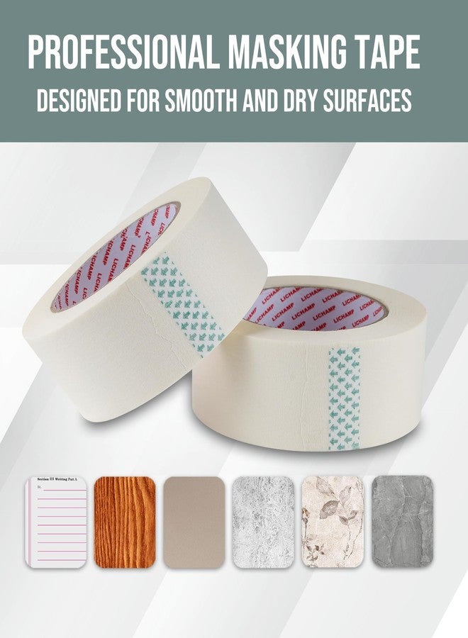 Lichamp Masking Tape for General Purpose Painting, 2 inch x 55 Yards x 5 Rolls (275 Yards Total), with Quick Opening Indications, Beige White - Image 5