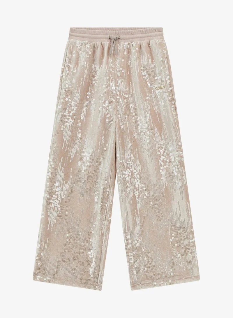 GUESS Kids Sequins Wide Leg Pants
