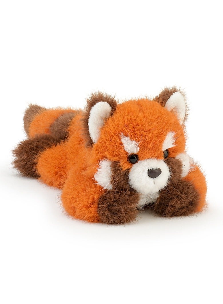BRIXSPARK Adorable Mini Procyon lotor Stuffed Animal - Playful Ease - Timeless Companions - Orange&Brown 18cm