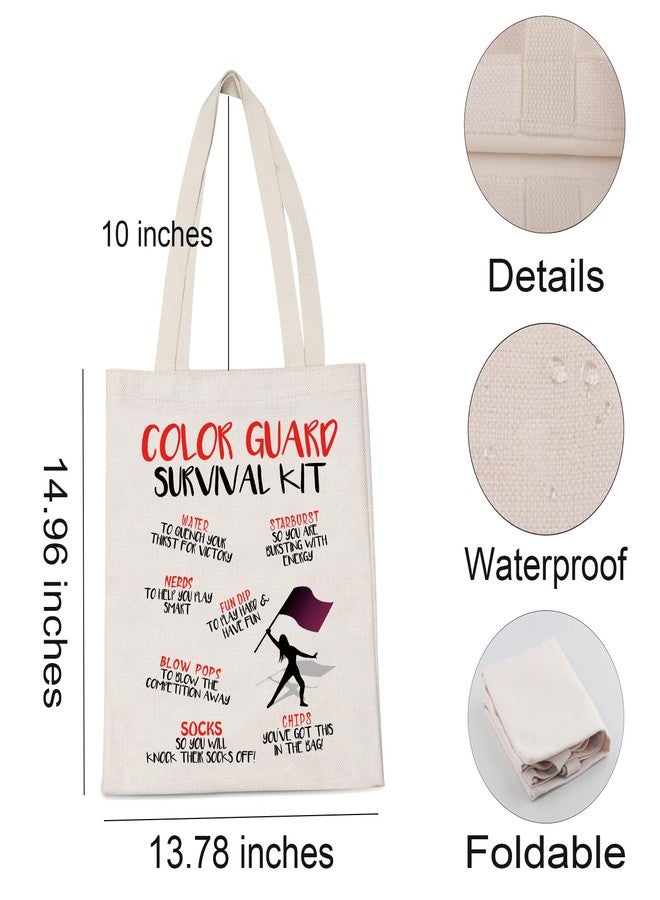 LEVLO Color Guard Tote Bag Color Guard Survival Kit Color Guard Team Gift for Colorguard Coach (COLOR GUARD), White - Image 2
