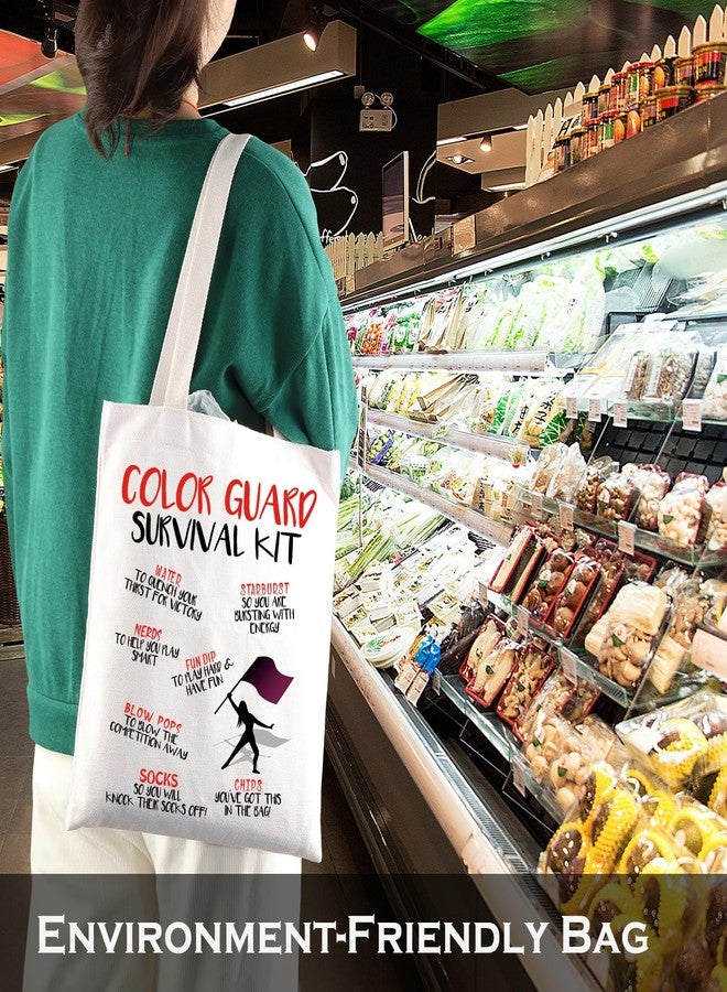 LEVLO Color Guard Tote Bag Color Guard Survival Kit Color Guard Team Gift for Colorguard Coach (COLOR GUARD), White - Image 5