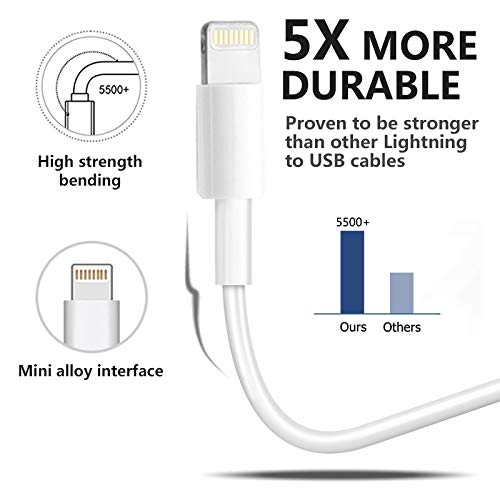 Mailesi 4Pack [Apple MFi Certified] Charger Lightning to USB Charging Cable 6FT Cord Compatible iPhone 14/13/12/11 Pro/11/XS MAX/XR/8/7/6s Plus,iPad Pro/Air/Mini,iPod Touch - Image 3