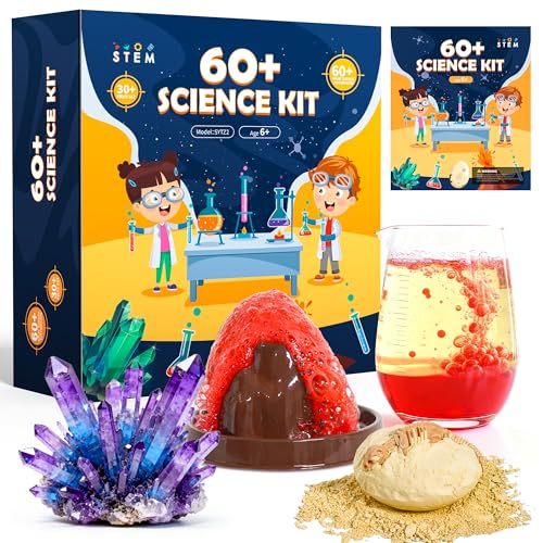 Melican 60 Science Experiment Kit for Kids Ages 8 STEM Educational Science Gifts for Kids First Science Kit for Boys Girl Birthday - Image 1