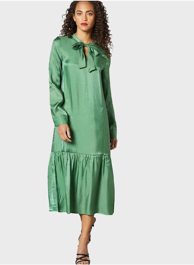 SIVVI for HANIYA Cut Out Tie Detail Tiered Dress