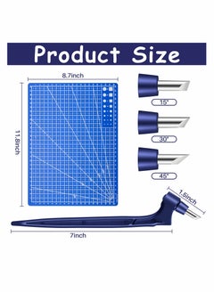 KASTWAVE 360 Rotating Craft Cutting Tools Set, 9 Pieces 360-Degree Rotating Carbon Steel Replacement Blade with 3 Pieces Specialty Cutting Tools, Art Cutter Paper Tool for DIY Supplies (White, Orange, Blue)  - Image 5