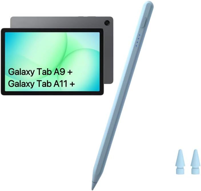thexxa قلم Tab A11+ ستايلس لجهاز Samsung Galaxy Tab A11/A9/A9+Plus اللوحي بنظام أندرويد، شحن سريع، قلم S دقيق للمس الشاشات (أزرق) - Image 1