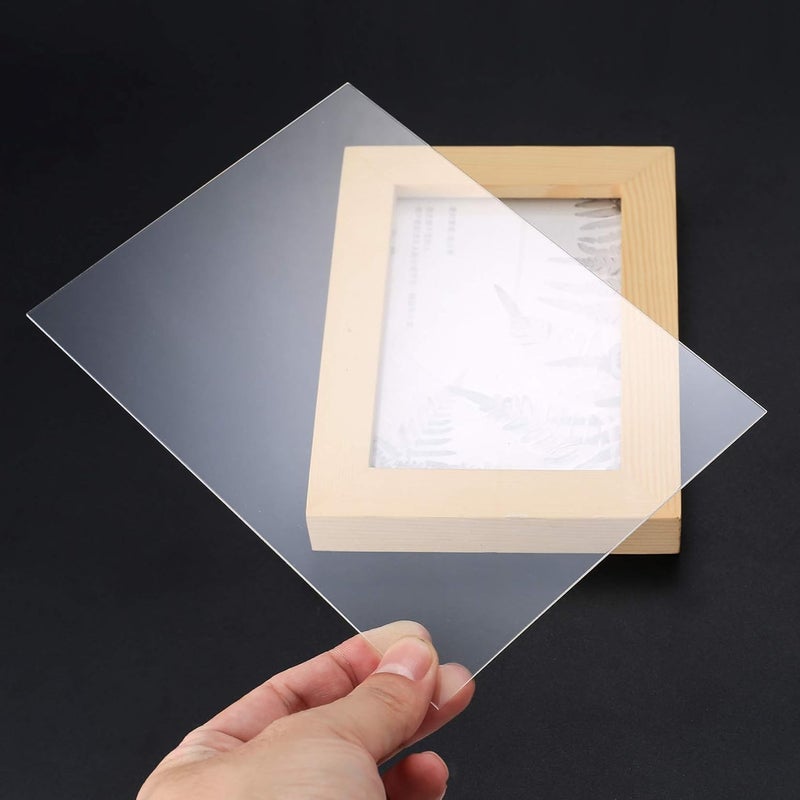 Juliyeh 6 Pcs Clear Acrylic Sheets, Plastic Perspex Sheets, Transparent Plexiglass Panels Boards Sheets for Picture Frame Glass Replacement, Display Projects, Painting, DIY Craft - 5 * 7 Inch - Image 5