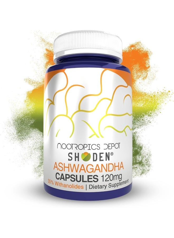 Nootropics Depot Shoden Ashwagandha Extract Capsules | 120mg | 90 Count | 35% Withanolides - Image 1