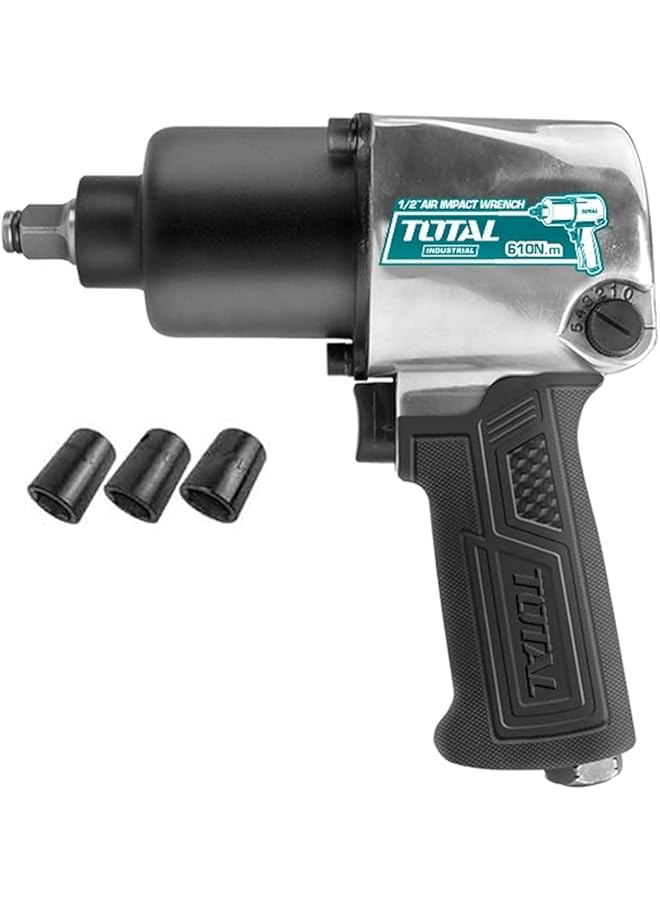 TOTAL Air Impact Wrench With 3Pcs Socket Tat40122