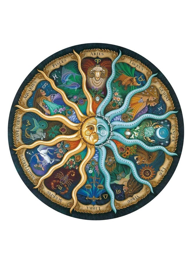 لعبة الألغاز الدائرية، لغز للأشخاص البالغين، لغز الأبراج الفلكية، ألغاز للبالغين، 500 قطعة، ألغاز دائرية لتجميع الكواكب. - Image 1