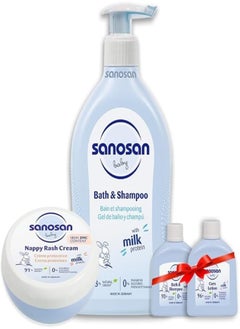 sanosan Sanosan Nappy Rash Cream150 ml + Sanosan Baby bath &shampo 500 ml 