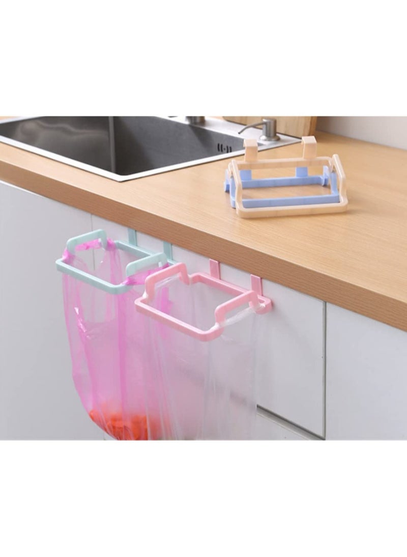 KASTWAVE 4 Packs Grocery Bag Holder Hanging Trash Garbage Bag Holder Storage Rack for Kitchen Cupboard Cabinets Doors  - Image 2