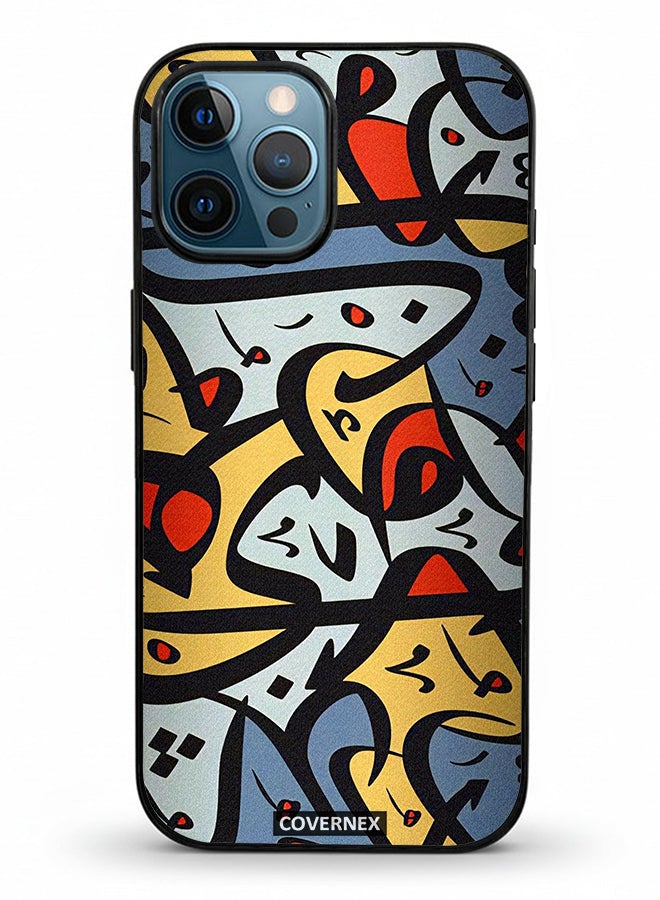 Covernex Apple iPhone 12 Pro Max Protective Case Cover Printed Featuring Abstract Arabic Calligraphy Art - Image 2