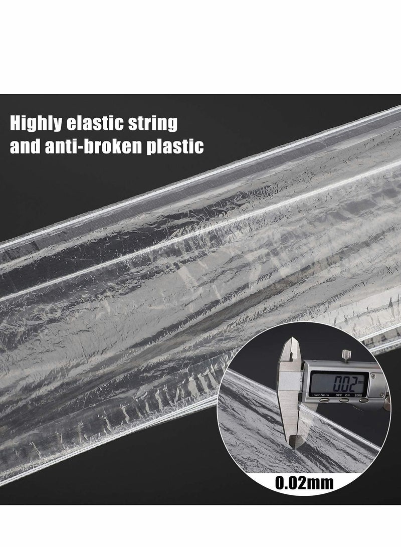 100 Piece Set of Disposable Steering Wheel Covers and Gear Selector Shifter Knob Covers Universal Fit, Clear Plastic with Elastic Bands Handbrake Cover, Keep Auto Interior Clean Sanitary