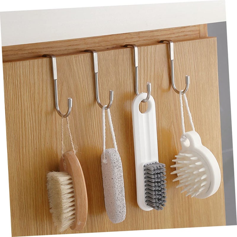 4 Pack Chrome Over Door Towel Hooks Space Saving Design Easy Installation - Image 4