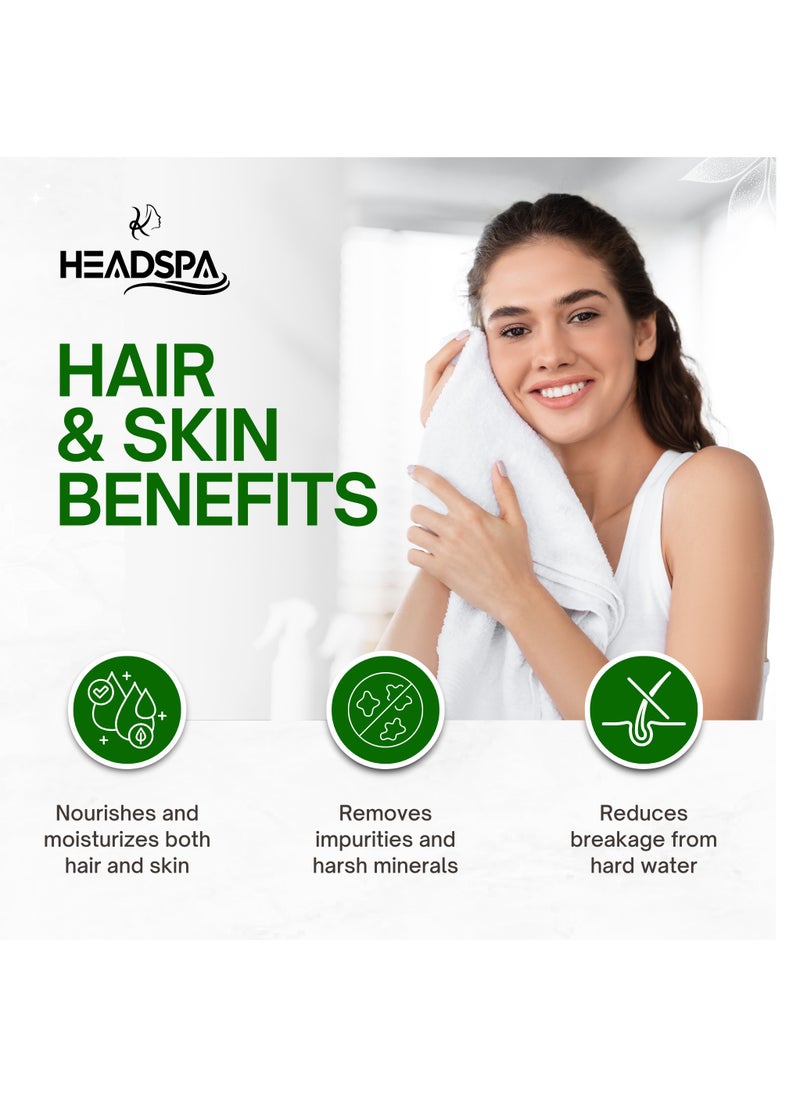 K-HEADSPA Korean Shower Head with Water Filtration System Massage Head, Activated Carbon Filter (ACF) and Vitamin Gel for Scalp Care and Healthier Hair Growth - Green Lemon Scent  - Image 4