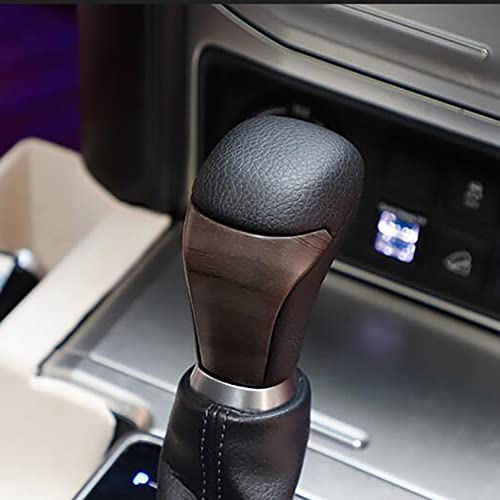 Fouedy Car Automatic Gear Shift Knob Shifter Lever for Toyota Land Cruiser Prado 150 2018 2019 2020 Silver Brown - Image 3