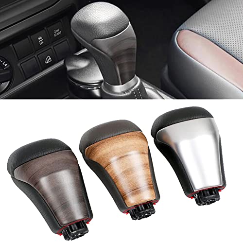 Fouedy Car Automatic Gear Shift Knob Shifter Lever for Toyota Land Cruiser Prado 150 2018 2019 2020 Silver Brown - Image 1