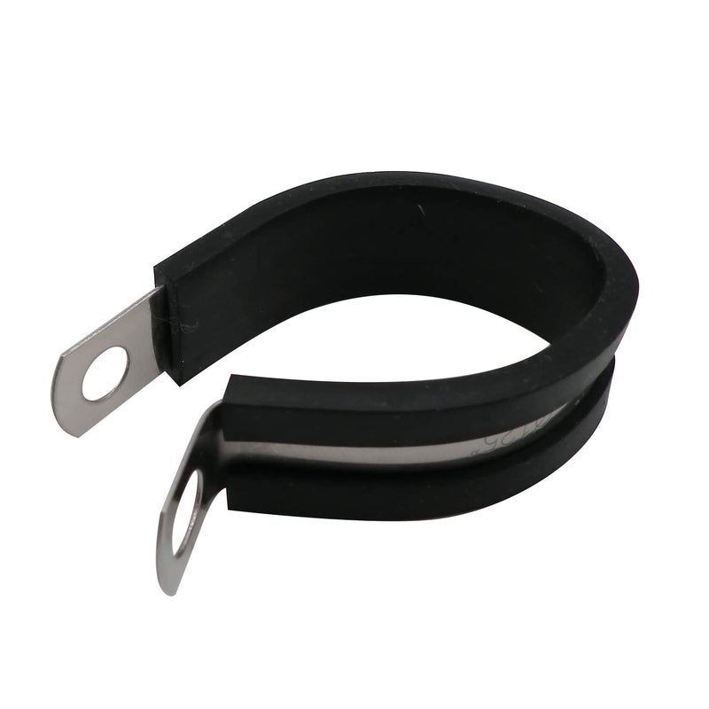 ROADFORMER 1.25"" Cable Clamp Stainless Steel Rubber Cushioned Insulated Metal Clamp Tube Holder For Tube Pipe Or Wire Cord Installation (12 Pack) - Image 3