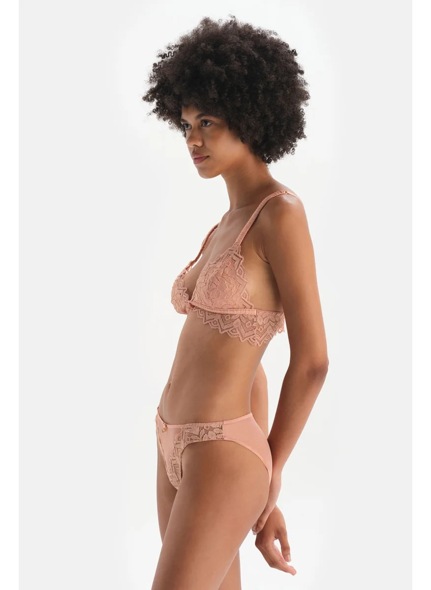 dagi Salmon Lace Piping Detailed Soft Bra