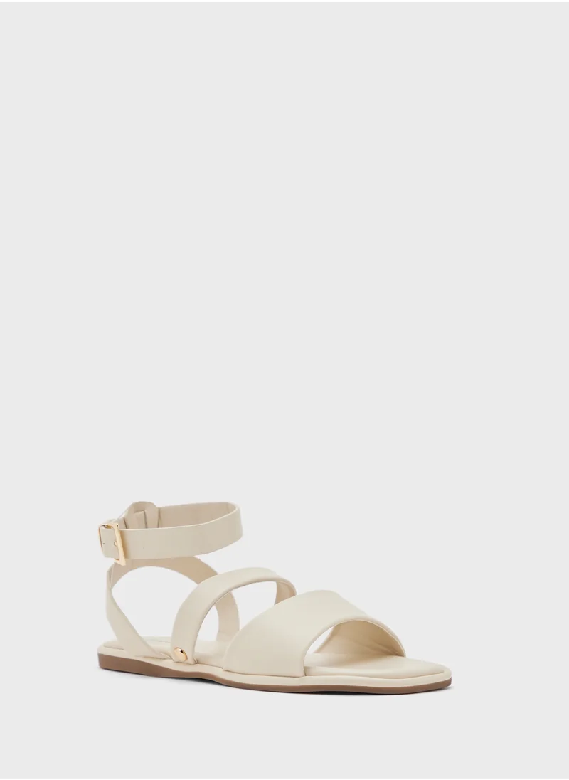 Ginger Strappy Ankle Strap Flat Sandal