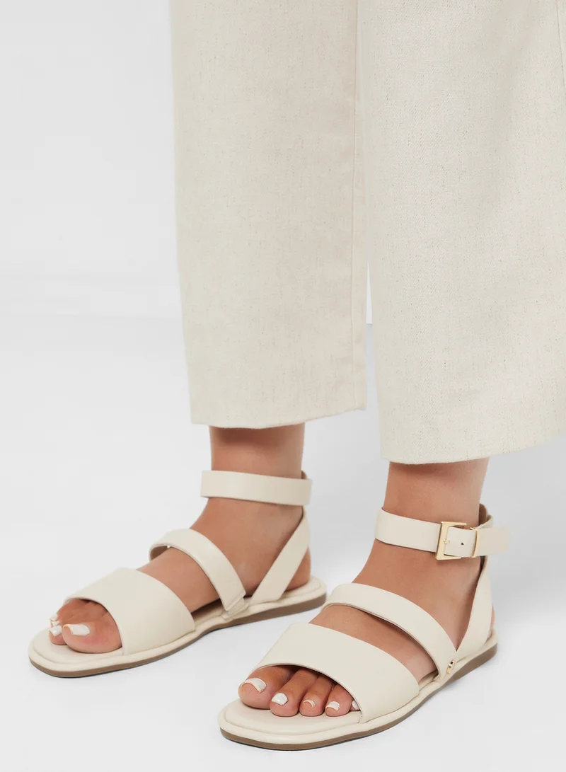 Ginger Strappy Ankle Strap Flat Sandal