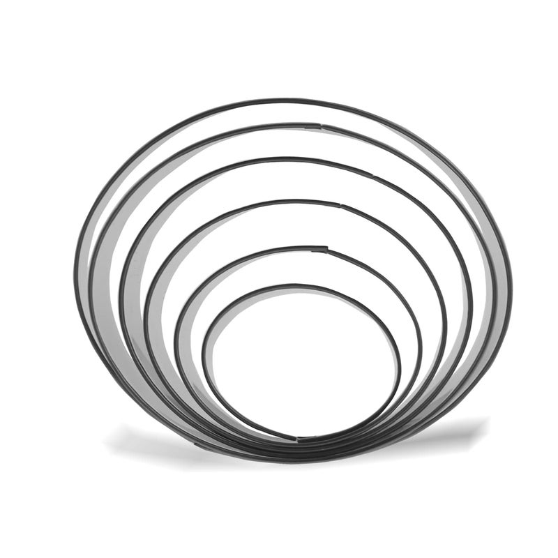 Keewah Oval Cookie Cutter Set 6 Piece From 41 to 19 Stainless Steel
