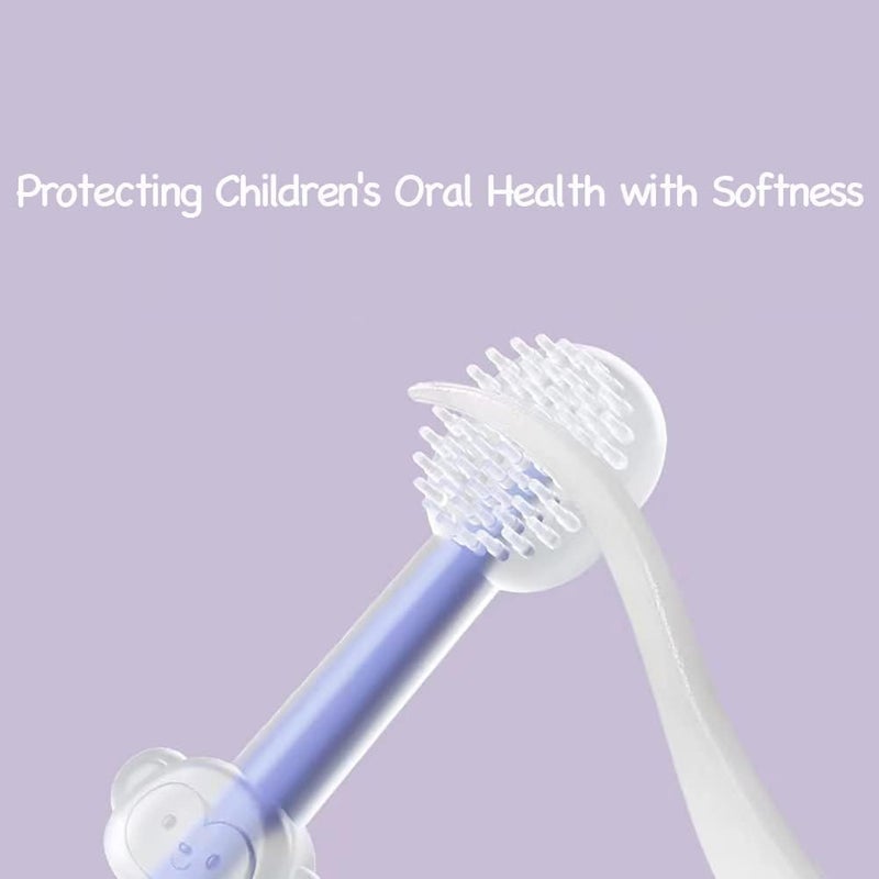 FALONG 3 in 1 Baby Toothbrush Kit Premium Silicone Training Brush Set with Travel Case for Oral Hygiene - Image 3