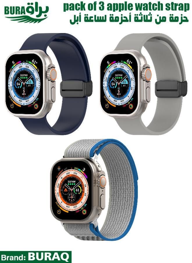 Apple Watch Band Strap For Apple Watch Ultra 2/Ultra 49mm, Series 10 46mm, 9/8/7 45mm, SE2/SE/6/5/4 44mm, 3/2/1 42mm
