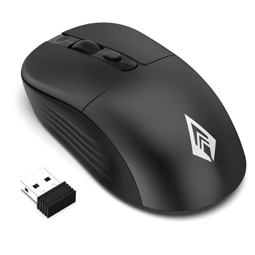 Archer Tech Lab Wireless Mouse, 2.4GHz USB Nano Receiver,3 DPI (800/1200/1600), Ergonomic Lightweight Design 55g, 10M Range, Plug & Play,2 Million Clicks, for Windows PC/Laptop (Precision 100-Black) - Image 1