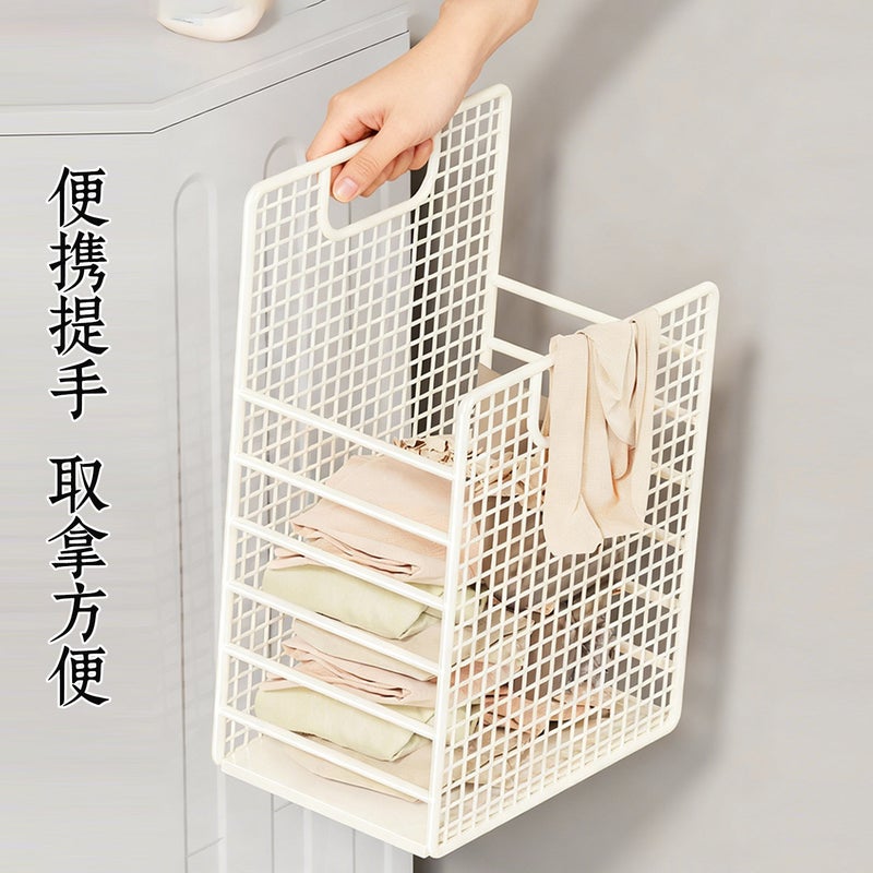 Dirty Clothes Storage Basket, Large Capacity Laundry Hamper for Bathroom, Wall-mounted, Clothes Storage Basket - Image 3