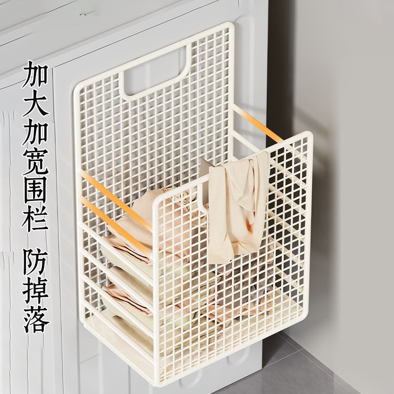 Dirty Clothes Storage Basket, Large Capacity Laundry Hamper for Bathroom, Wall-mounted, Clothes Storage Basket - Image 2