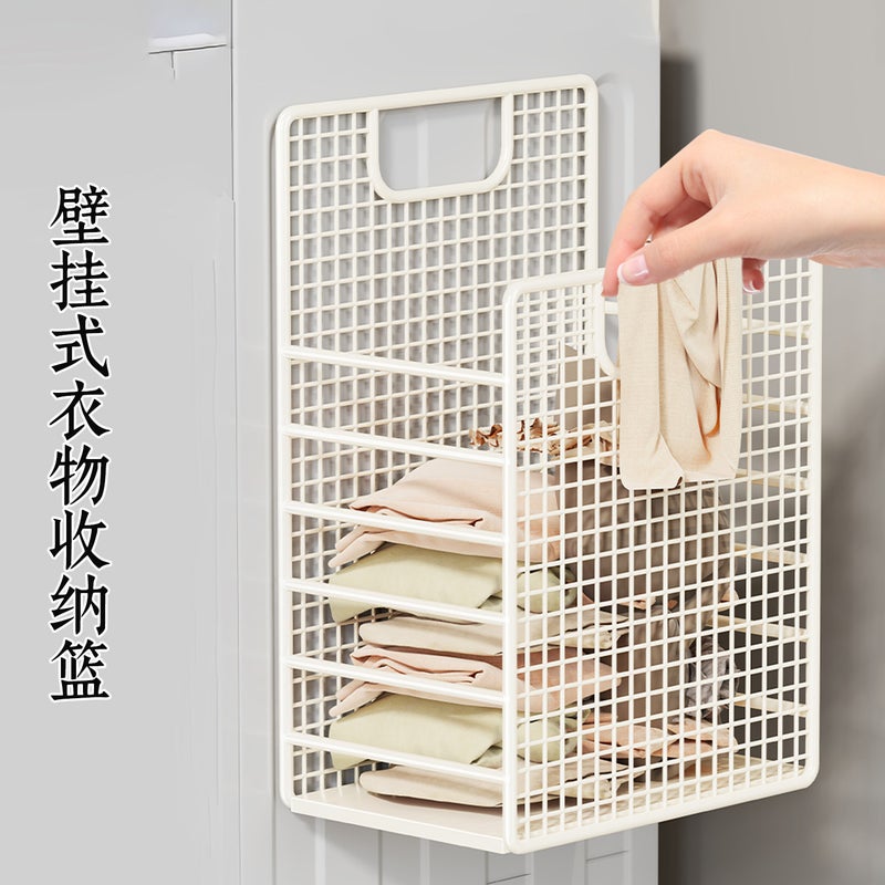 Dirty Clothes Storage Basket, Large Capacity Laundry Hamper for Bathroom, Wall-mounted, Clothes Storage Basket - Image 1