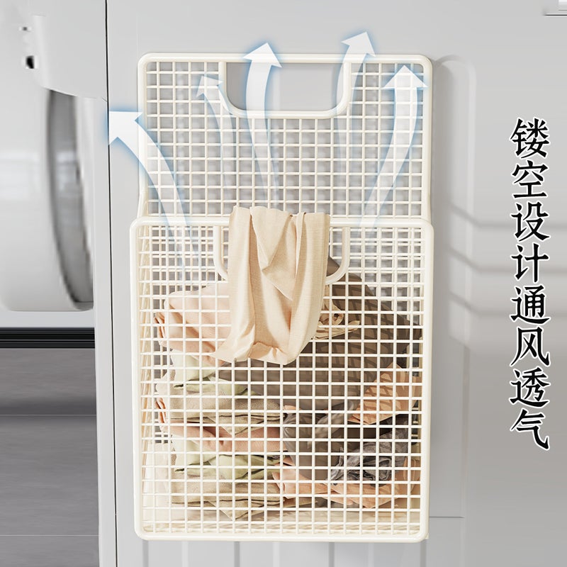 Dirty Clothes Storage Basket, Large Capacity Laundry Hamper for Bathroom, Wall-mounted, Clothes Storage Basket - Image 4