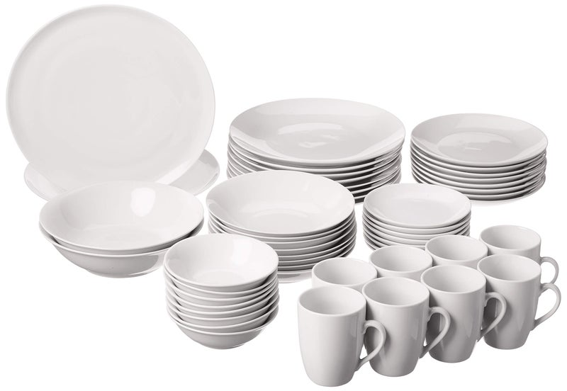 10 Strawberry Street 52 Pc Coupe Dinnerware Set Service for 8 WhiteSM5200CPW - Image 1