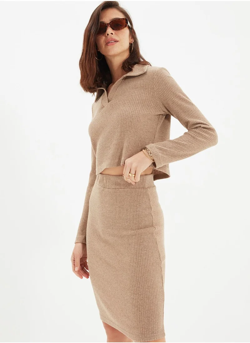 trendyol Knitted Midi Skirt