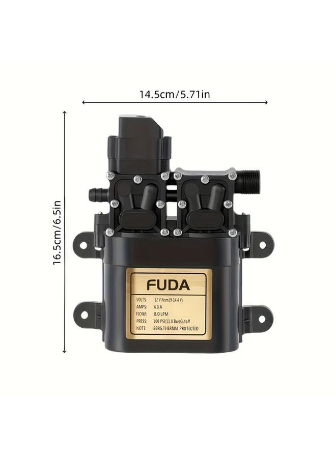 1pc Heavy Duty Dual Motor Water Pump With Built In Pressure Switch Portable Mini Electric Pump For Marine Industrial Aquarium Pool - Image 5