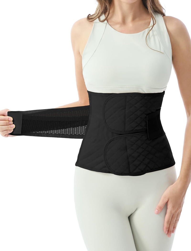 Allaugh Postpartum Belly Band for Women: Abdominal Binder Post Surgery, C Section Waist Trainer, Adjustable Support for After Birth Back Pain & Weak Core, Breathable Belly Wrap, Easy Put On Take Off - Image 1