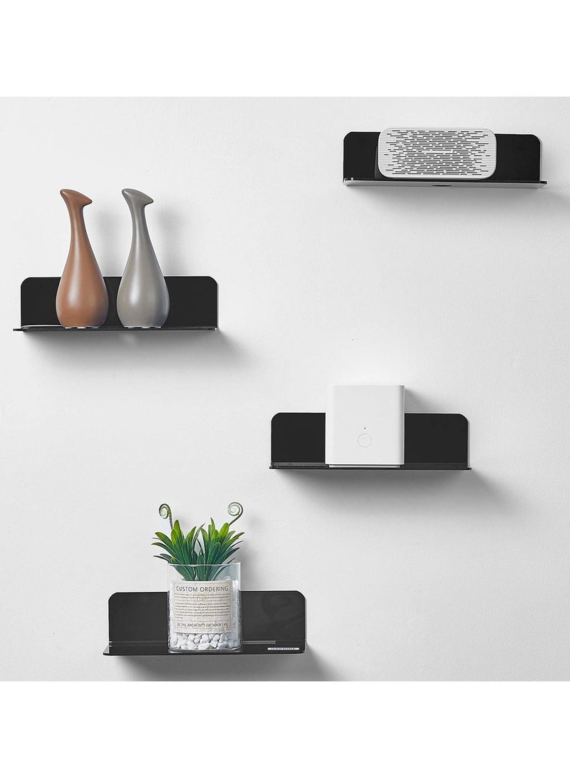 TPGP Floating Shelves Wall Mounted Set of 2 - Easily Expand Wall Space - Acrylic Hanging Shelves for Bedroom, Gaming room, Living room, Bathroom, Office - Image 3