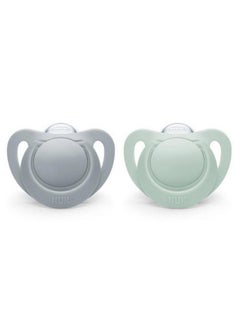 NUK ; Orthodontic Pacifiers ; Light Blueblue; 618 Months ; Best Pacifier For Breastfed Babies ; Bpa Free ; Shaped To Soothe Just Like Mom ; 2Pack (Blue)  - Image 2