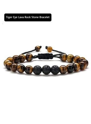 Stretch Adjustable Tiger Eye Lava Rock Stone Bracelet, Stress Relief Natrual Stone Beaded Bracelet, Gemstone Jewelry Accessory Gifts - pzsku/ZBE42A41DDEC111A6388EZ/45/_/1709910859/2a16ba32-c568-4305-bd29-dab94cd9241d