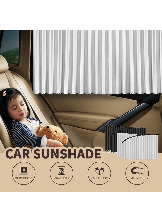 Generic - 4Pcs Car Side Window Sun Shades, UV Protection Car Curtain, Does Not Obstruct View, Prevents Car Interior Overheating - Image 1
