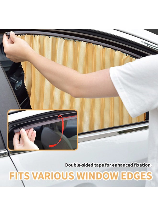 Generic - 4Pcs Car Side Window Sun Shades, UV Protection Car Curtain, Does Not Obstruct View, Prevents Car Interior Overheating - Image 1